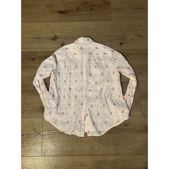 Maeve by Anthroplolgie Womens White Long Sleeve Button Up Shirt Size 4 - Picture 2 of 3